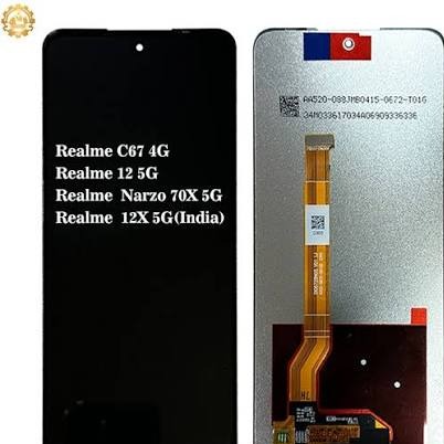 تاچ ال سی دی Realme C67 4G/12x 5G/12 5G/Narzo 70x 5G No Frame service Black